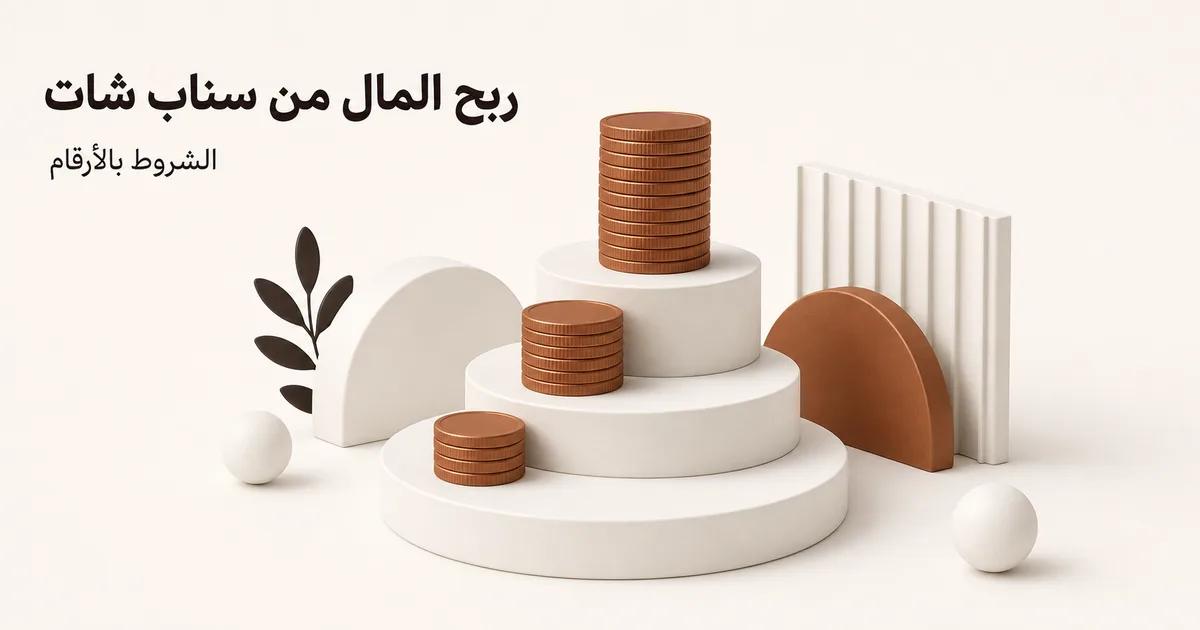 أكوام عملات نحاسية فوق منصات بيضاء متدرجة ترمز إلى مراحل تحقيق الدخل